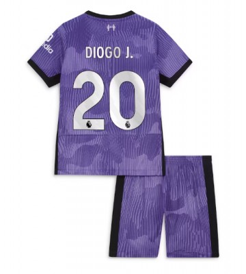 Liverpool Diogo Jota #20 Tercera Equipación Niños 2023-24 Manga Corta (+ Pantalones cortos)